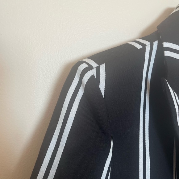 Maje Striped Blazer Black and White Pinstriped - Picture 12 of 15